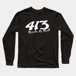 413 - White Logo Long Sleeve T-Shirt